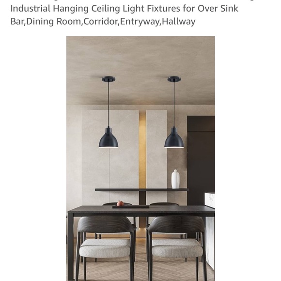 Haolike 3 Pack Single  Mini Metal Drum Pendant Light by Doraimi Lighting - Picture 6 of 9